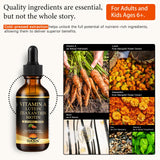 OASIS FORCE Vitamin A Liquid Supplement bottle side view