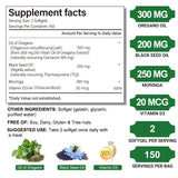 Obill NuTrance Oregano Oil Capsules with softgel close-up