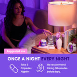 Obvi Collagenic Burn PM bottle on a nightstand