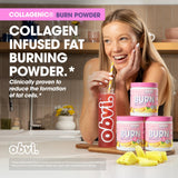 Obvi Collagenic Burn Powder 200g mixed in a smoothie