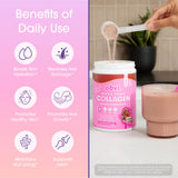 Obvi More Than Collagen Powder mixed in a glass of milk
