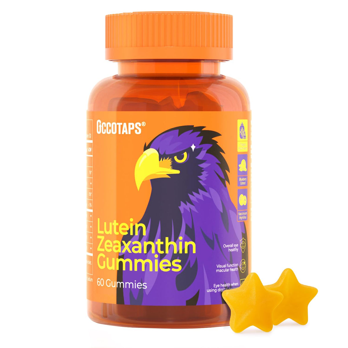 Occotaps Lutein & Zeaxanthin Gummies front view