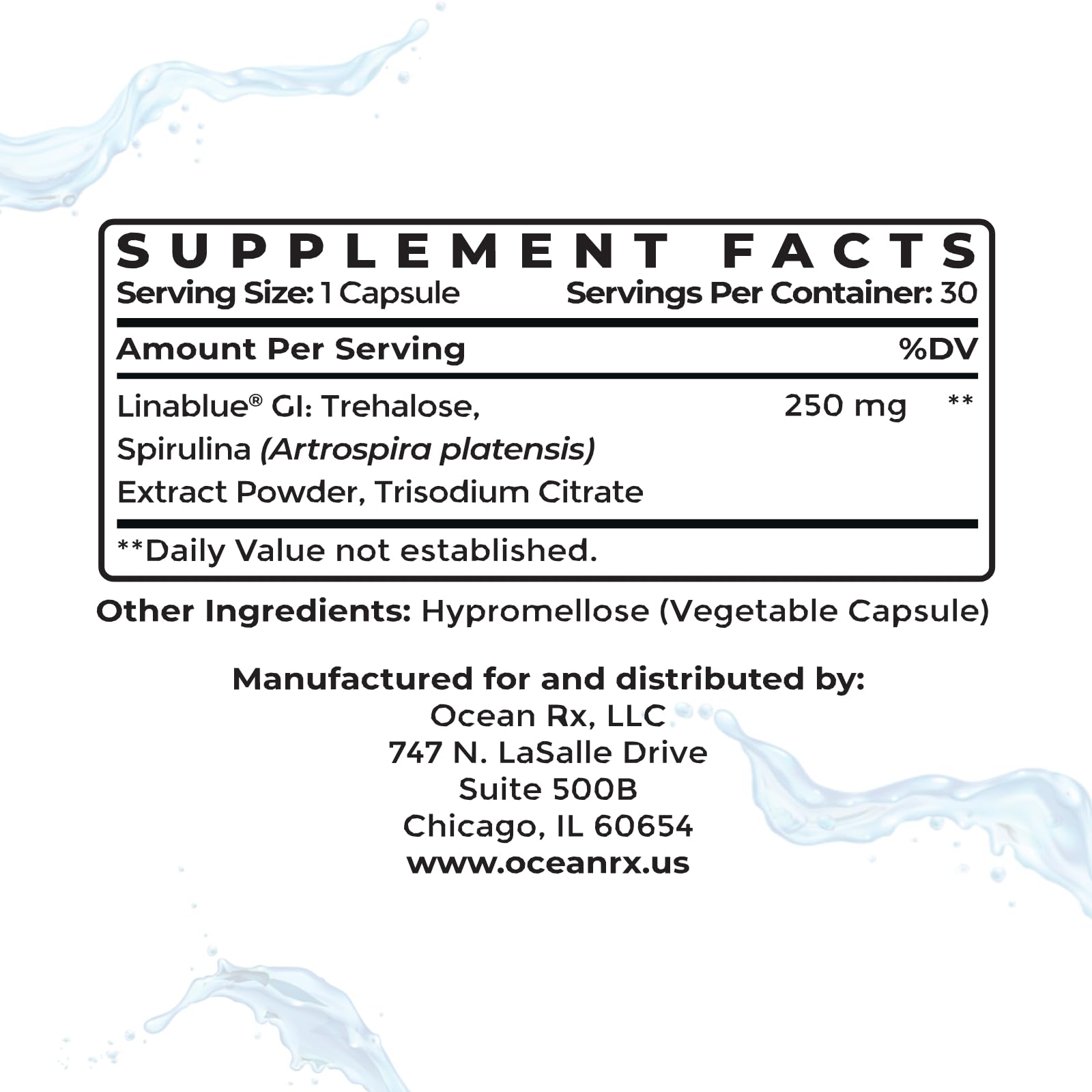 Ocean Rx Blue Spirulina 82g product details