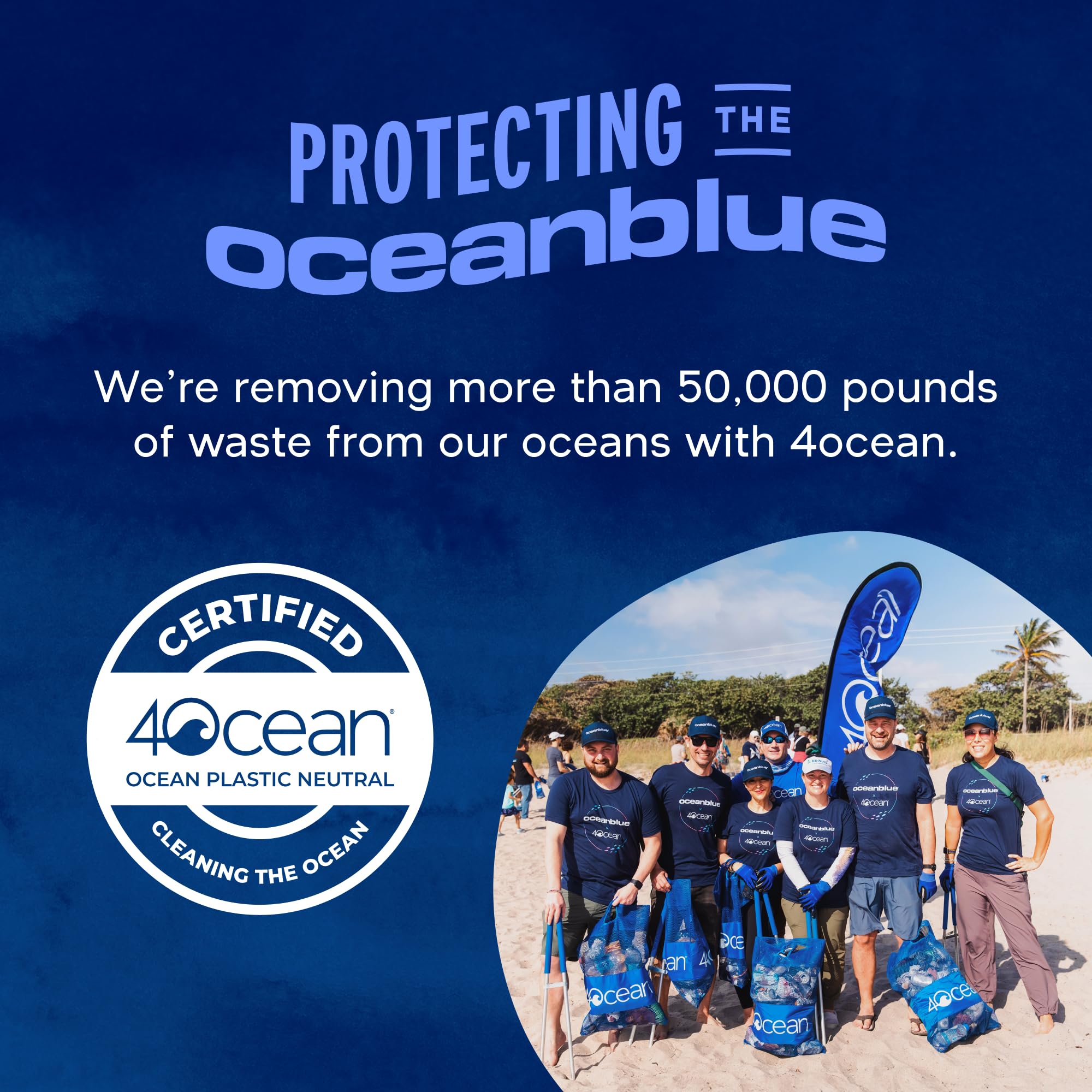 Oceanblue Omega-3 Fish Oil Softgels on a wooden table