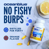 Oceanblue Omega-3 Fish Oil Softgels packaging back view
