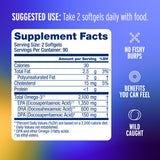 Oceanblue Omega-3 Fish Oil Softgels side view showing capsule
