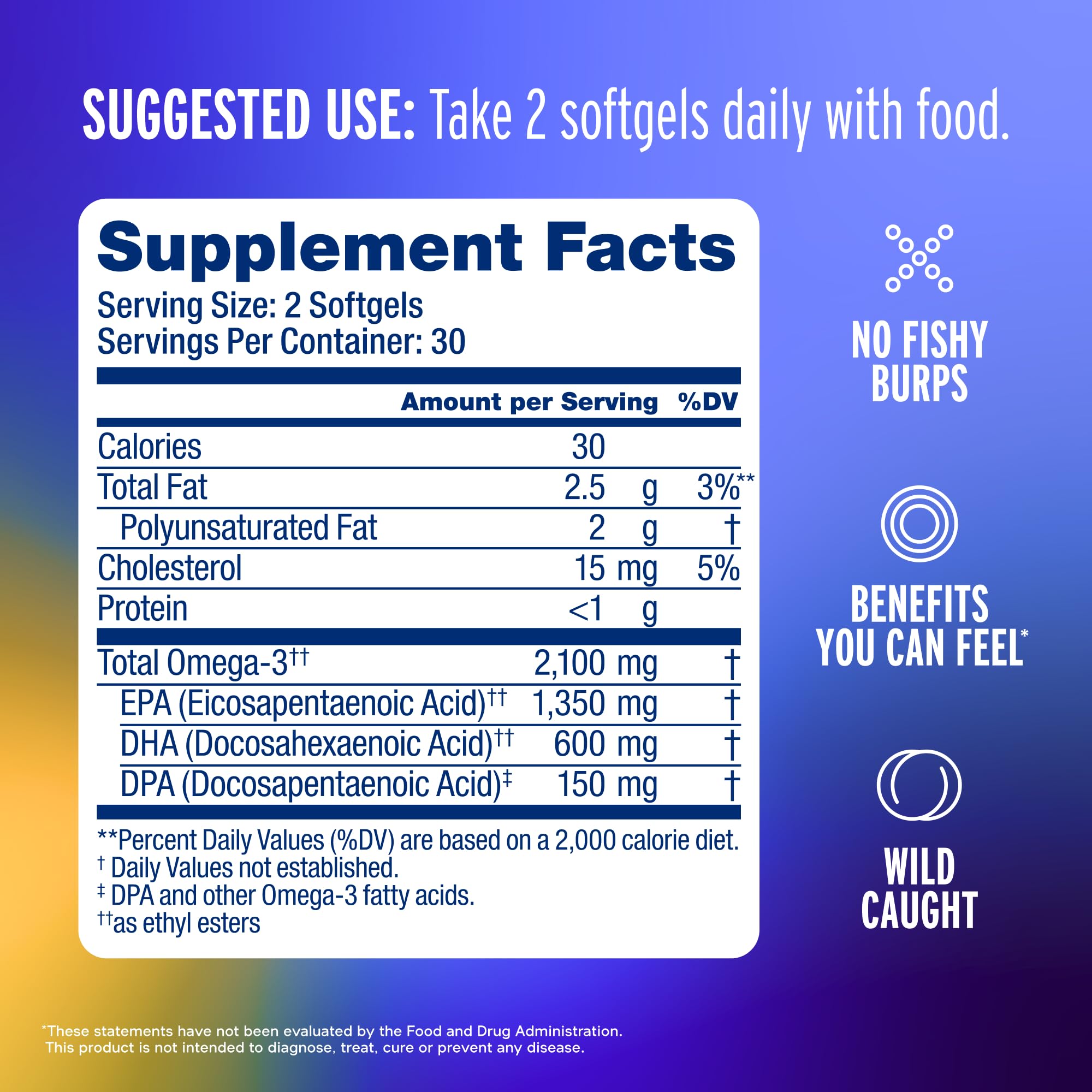 Oceanblue Professional Omega-3 2100 bottle side view
