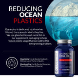 Oceanutra Krill Oil bottle with a natural background