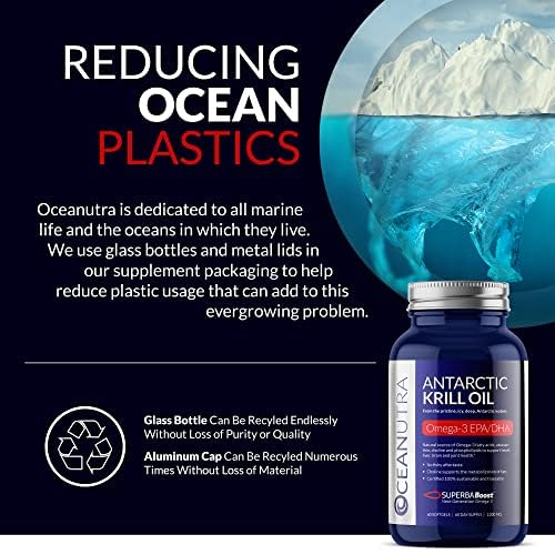 Oceanutra Krill Oil with a measuring cup