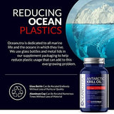 Oceanutra Krill Oil with a measuring cup
