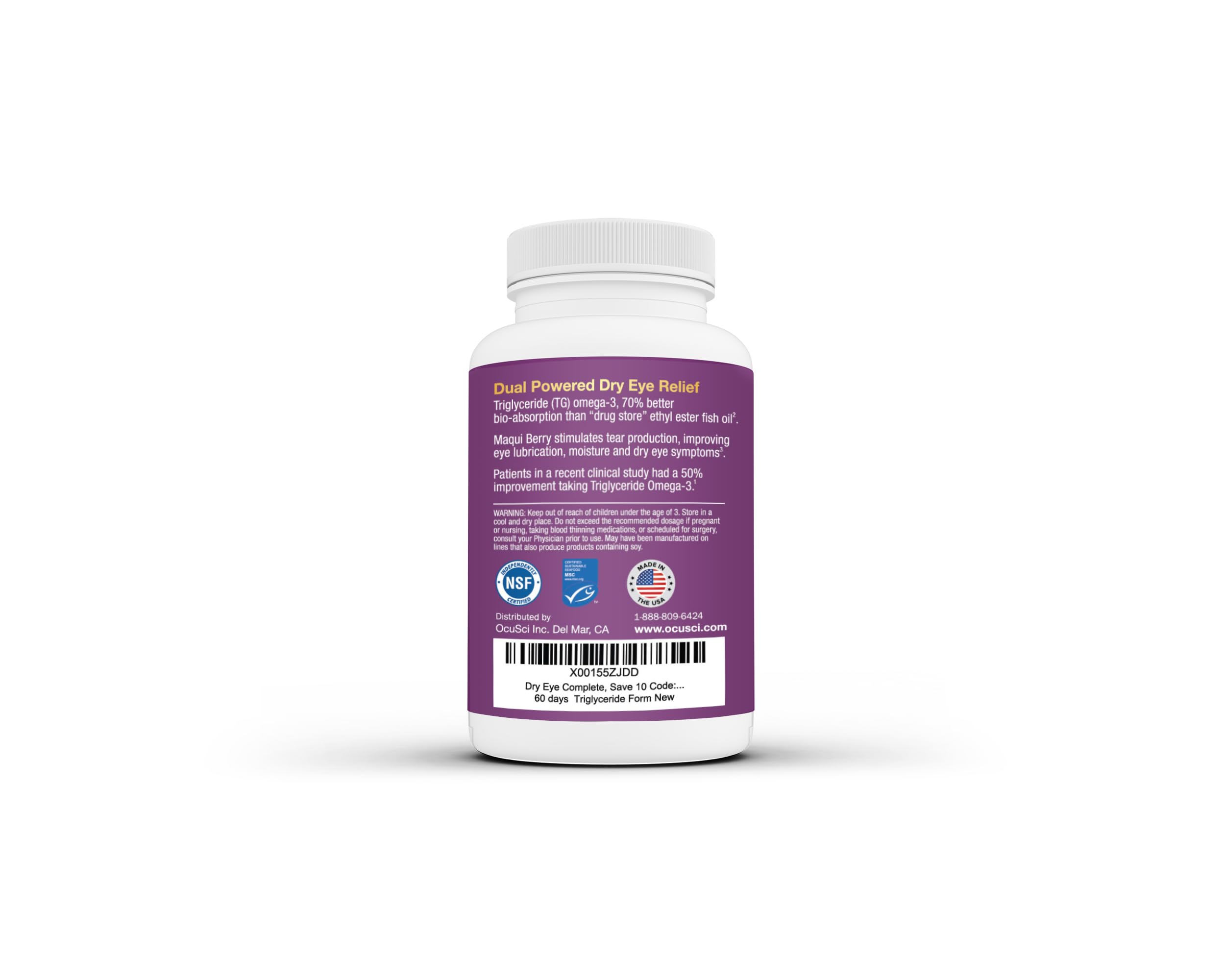 OcuSci Omega-3 Fish Oil Capsules packaging
