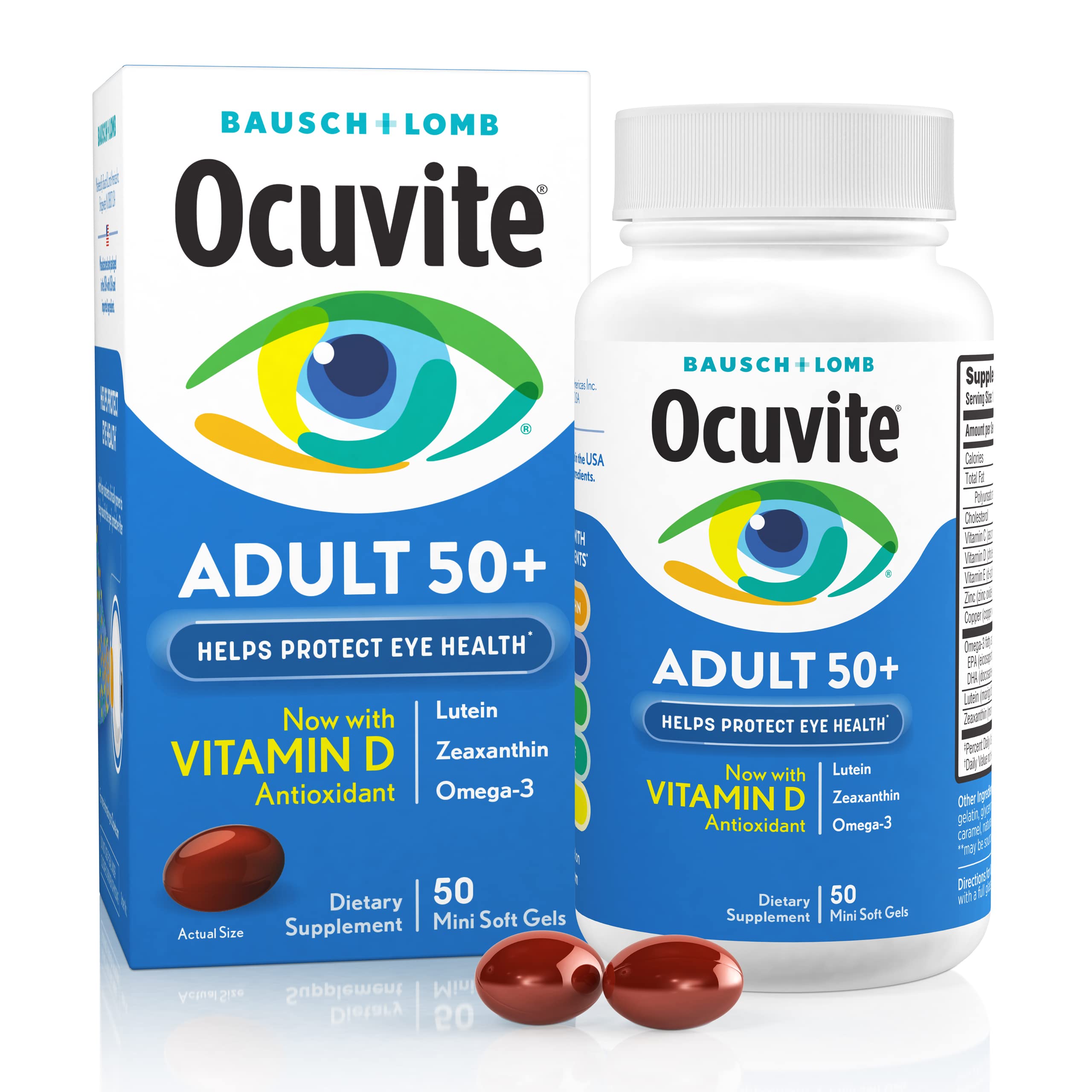 Ocuvite Adult 50+ Eye Vitamins 30 Capsules front view