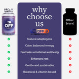 OFF BY PSICOESPACIO Night Time L-Theanine Supplement bottle with measuring spoon