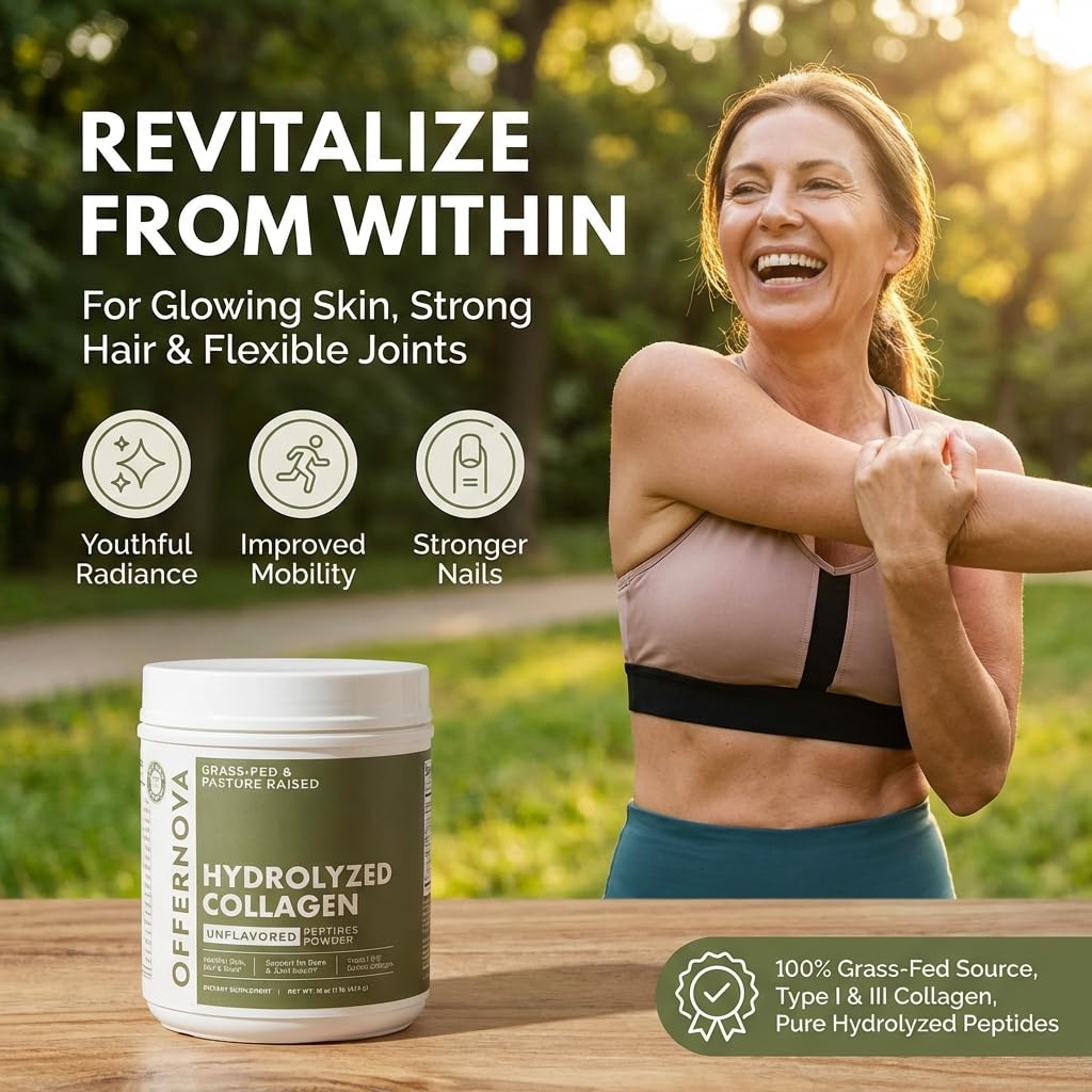 Offernova Collagen Peptide Powder packaging side view