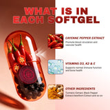OFHOFH Aurivita Capsaicin Softgels showing softgel count in bottle