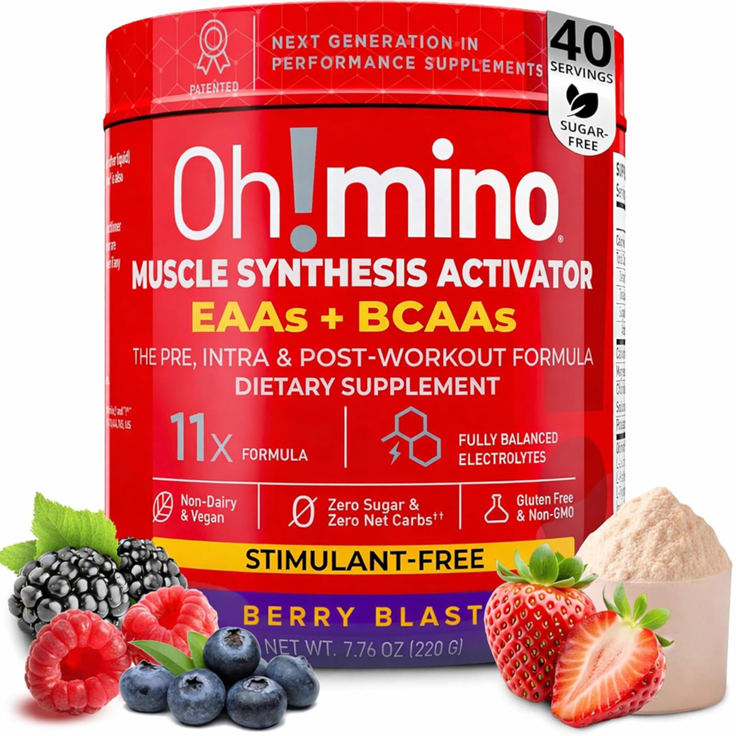 Oh!mino Amino Acid Supplement 290g back view