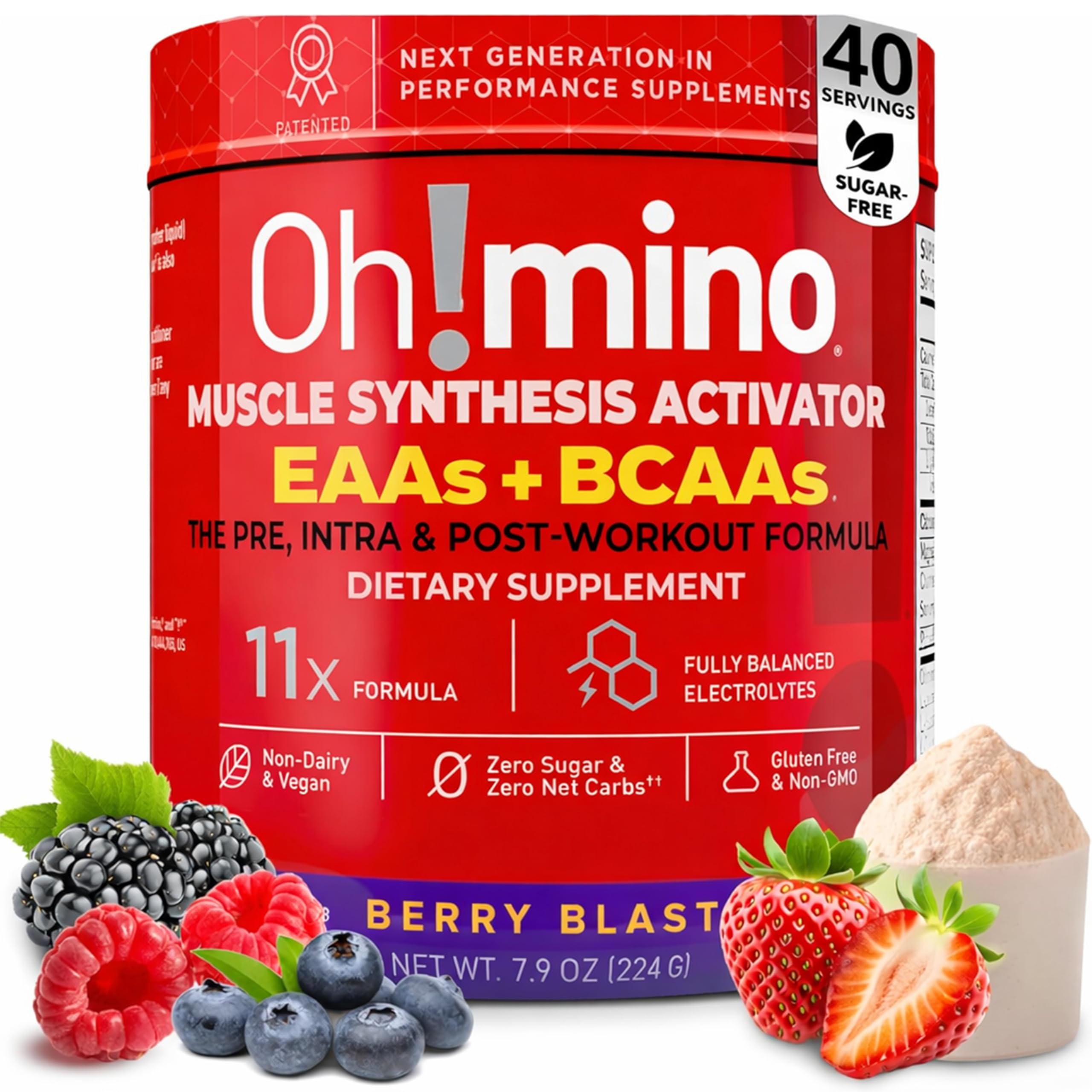Oh!mino Amino Acid Supplement 290g back view