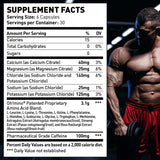 Oh!mino Amino Acid Supplement back view with nutritional info