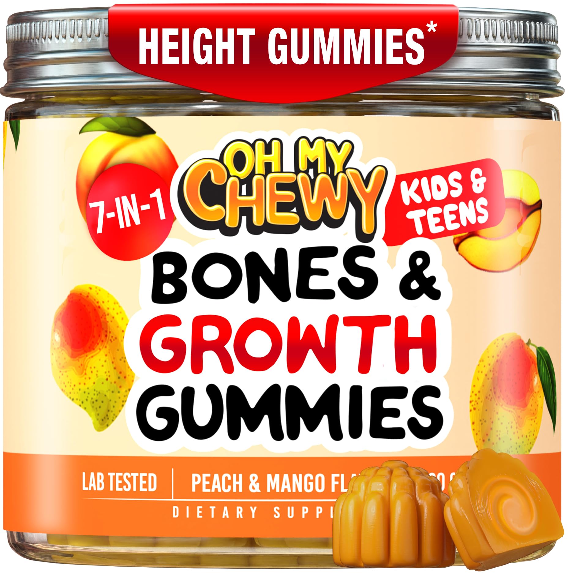OH MY CHEWY Gummies for Kids & Teens front view with packaging