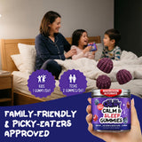 OH MY CHEWY Kids Magnesium Gummies on a wooden table