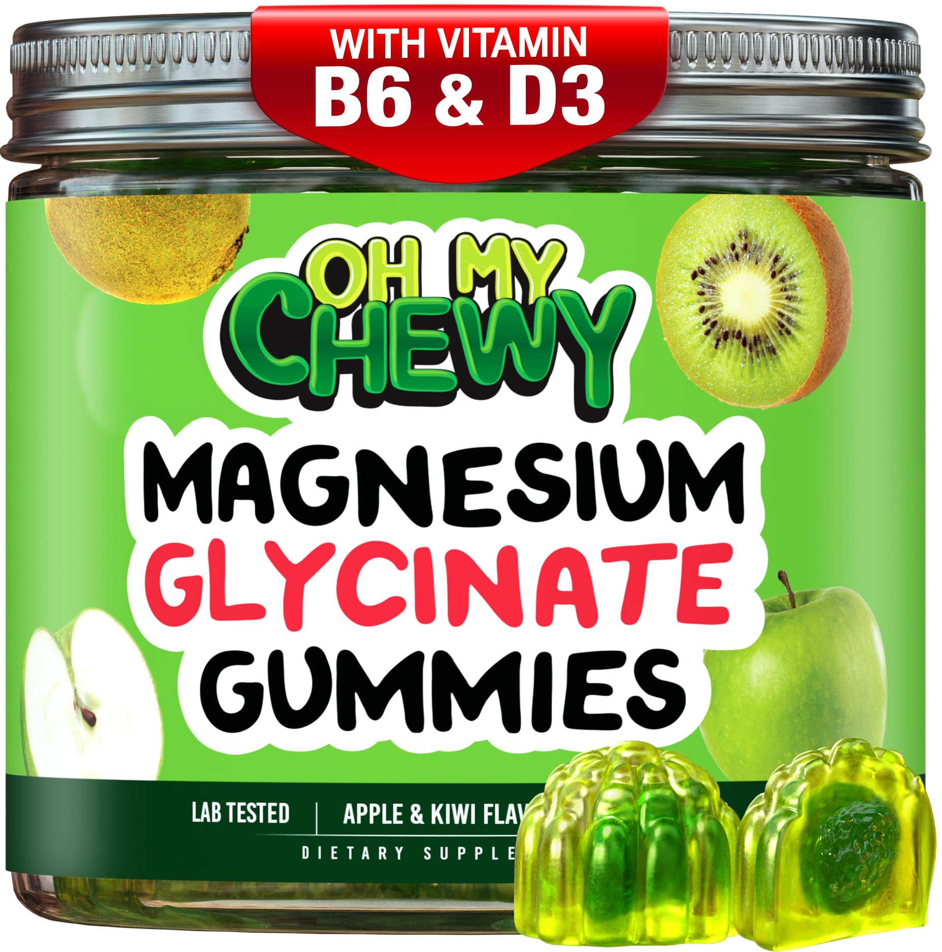 OH MY CHEWY Magnesium Glycinate Gummies front view