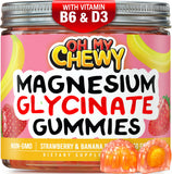OH MY CHEWY Magnesium Glycinate Gummies front view with packaging