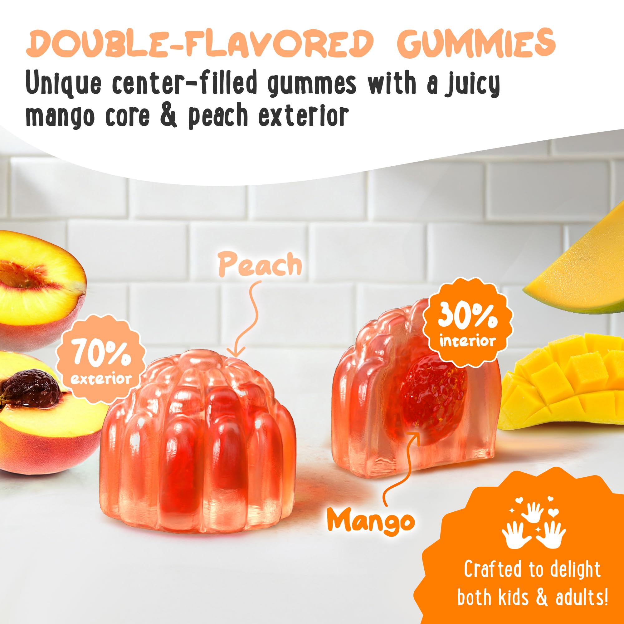 OH MY CHEWY Magnesium Glycinate Gummies side view showing gummy texture