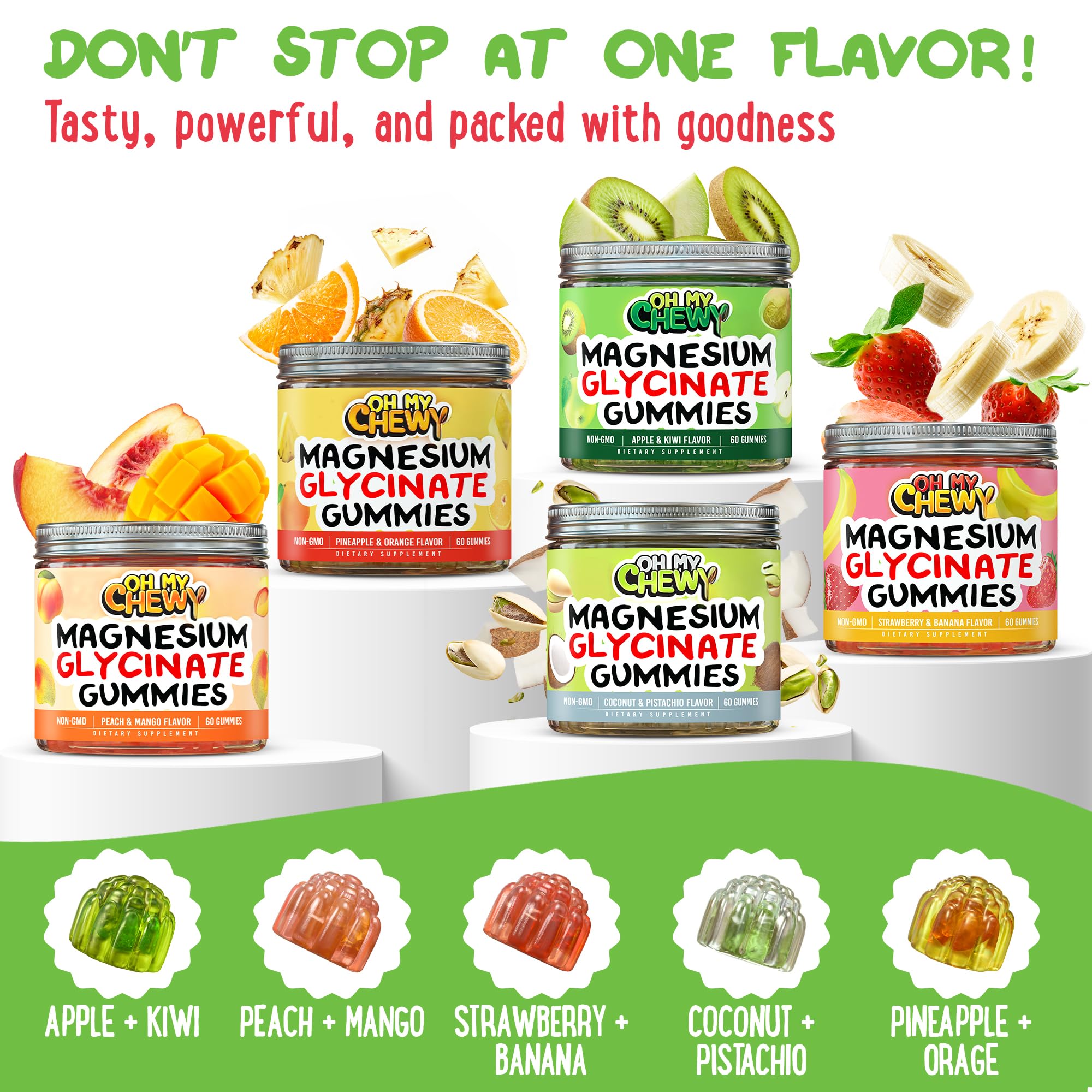 OH MY CHEWY Magnesium Gummies ingredients list