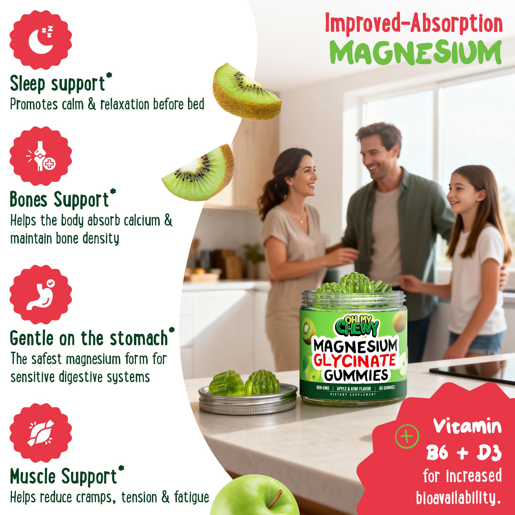 OH MY CHEWY Magnesium Gummies nutritional information