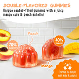 OH MY CHEWY Magnesium Gummies showing peach and mango flavour