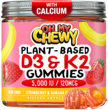 OH MY CHEWY Vitamin D3 & K2 Gummies front view