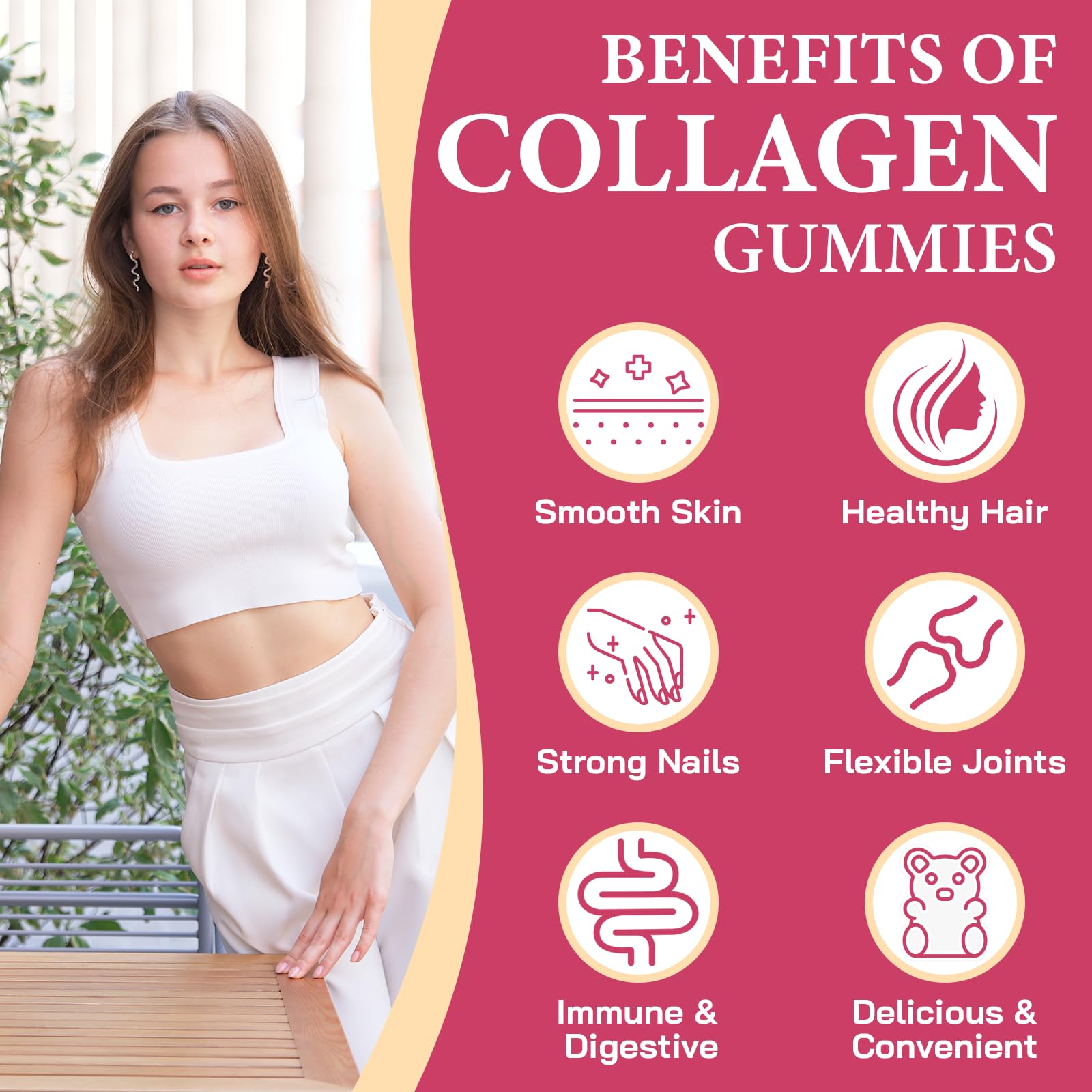OHaboth Multi-Collagen Gummies side view of bottle