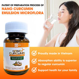 OIC NEW Nano Curcumin Capsules displayed with a measuring spoon