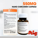 OIC NEW Nano Curcumin Capsules with a glass of water