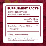 OIMTUE Beet Root Powder Capsules 1300mg packaging