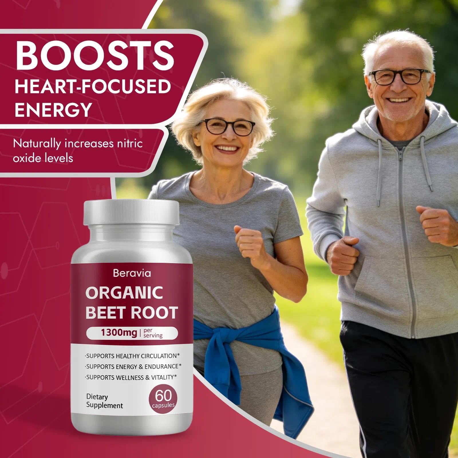OIMTUE Beet Root Powder Capsules 1300mg with measuring spoon