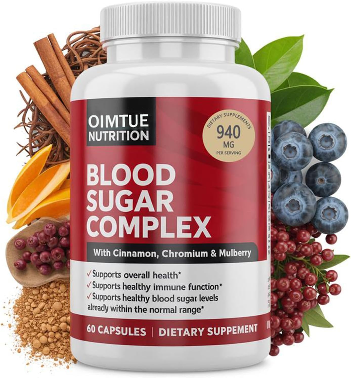 OIMTUE Cinnamon Herbal Supplement bottle front view