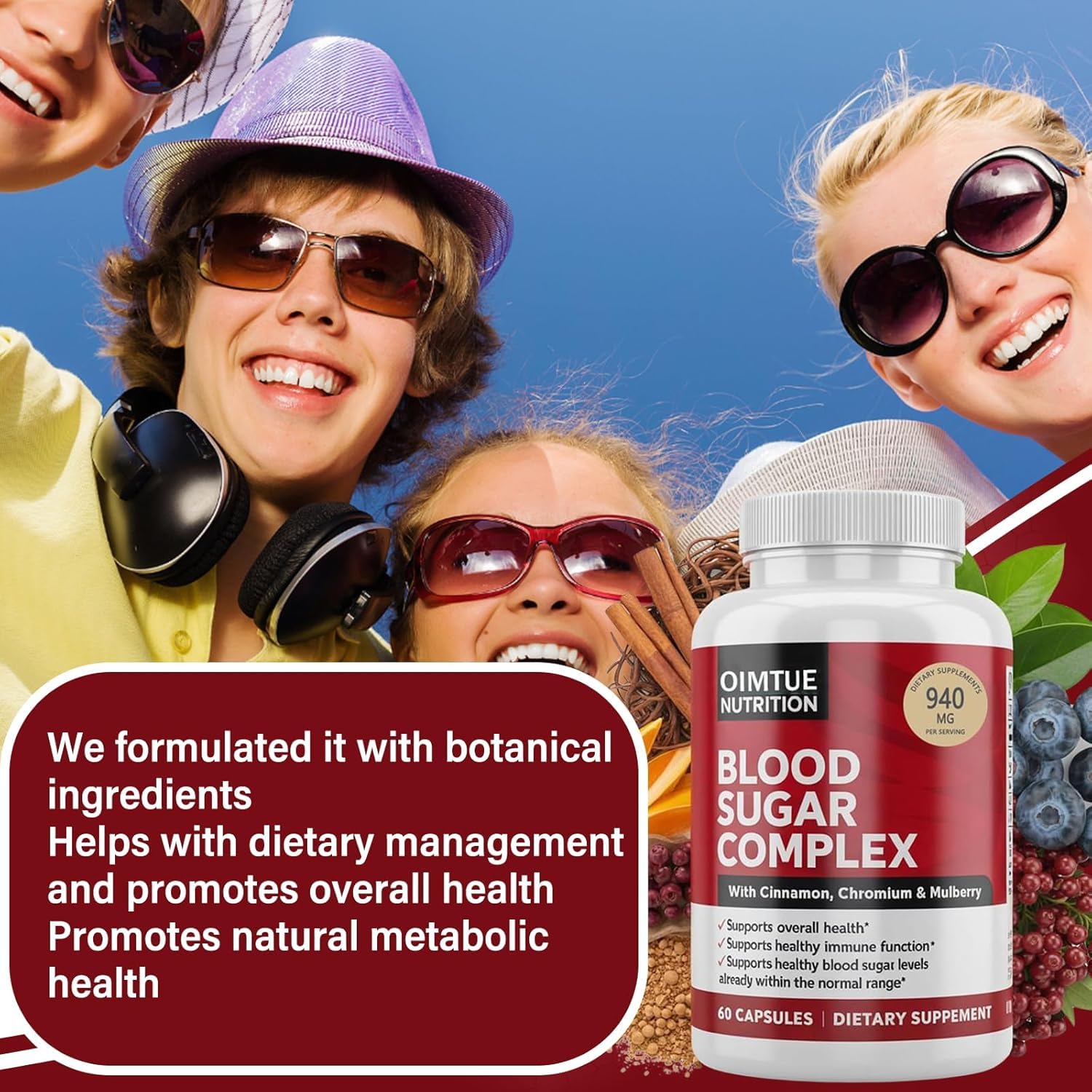 OIMTUE Cinnamon Supplement lifestyle scene on a table