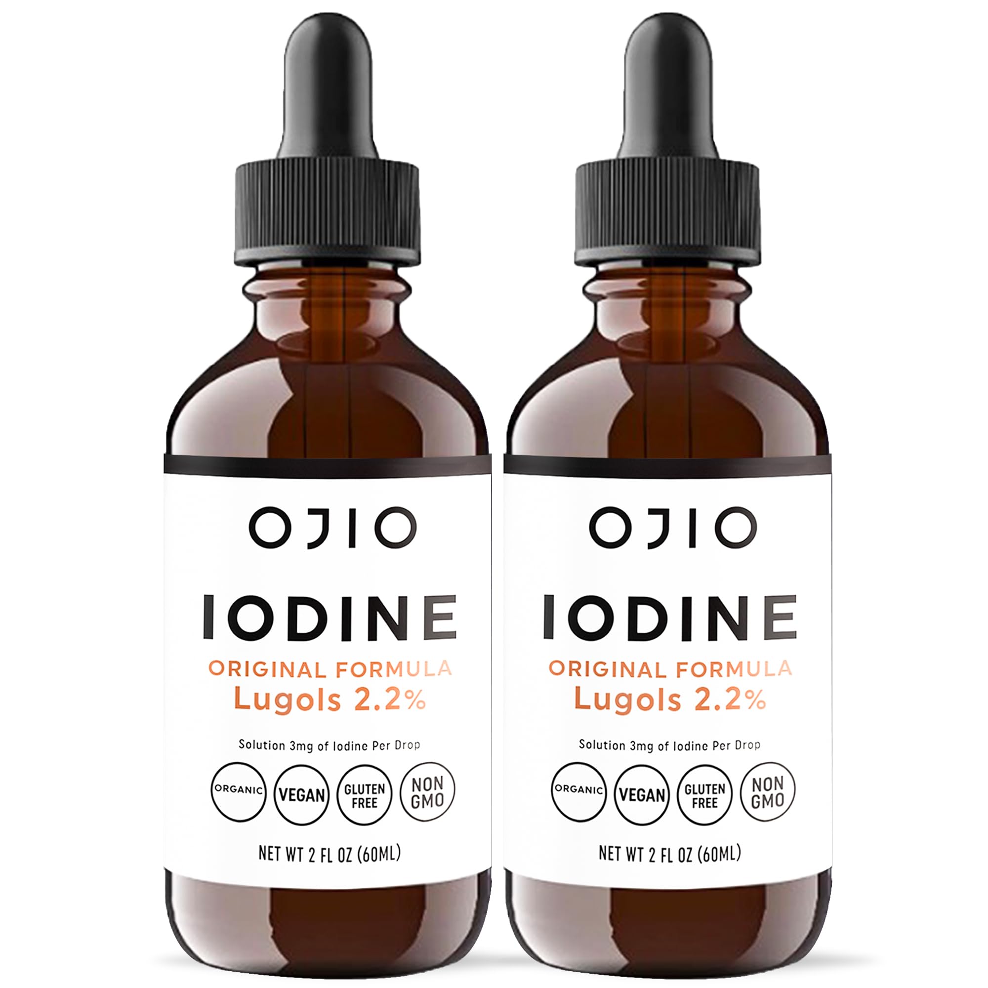 Ojio Lugol's Iodine Liquid Drops bottle front view