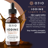 Ojio Lugol's Iodine Liquid Drops bottle with drops