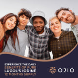 Ojio Lugol's Iodine Liquid Drops in a glass of water