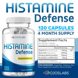 OjosLabs Advanced Histamine Defense capsules in hand