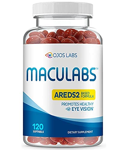 OjosLabs Lutein Eye Supplement bottle front view with 120 soft gels