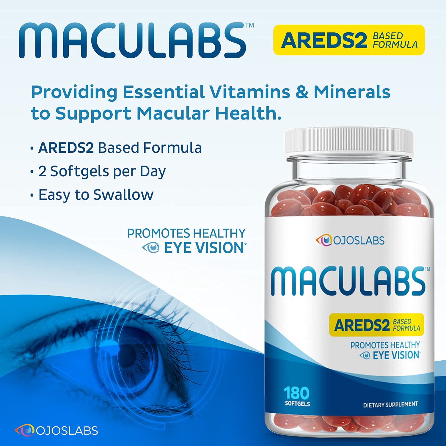 OjosLabs Lutein & Zeaxanthin Supplement ingredients list
