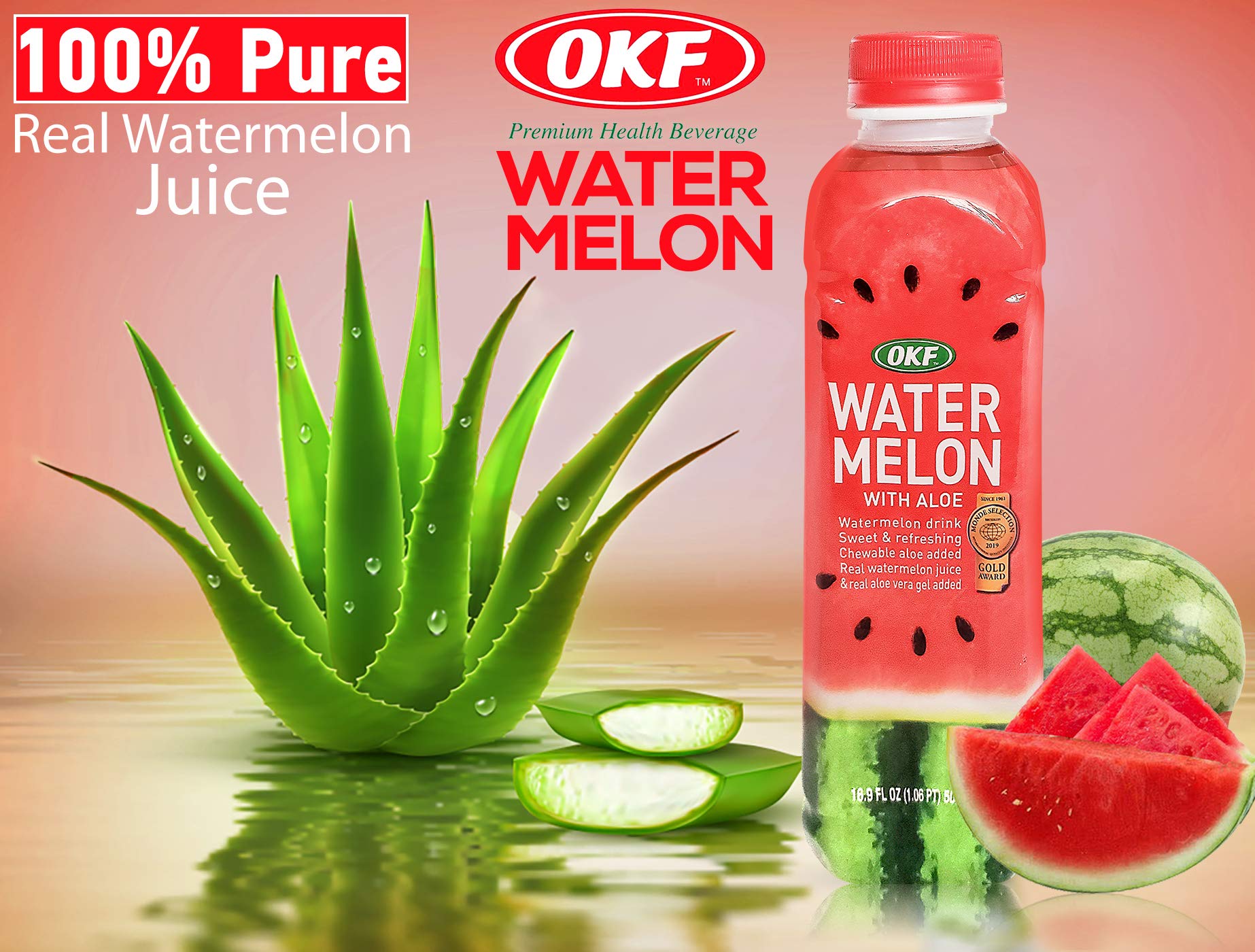 OKF Watermelon Aloe Vera Juice ingredients list