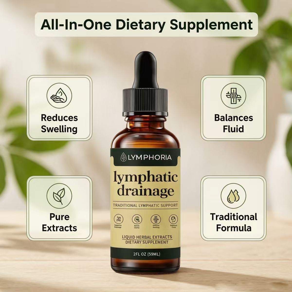 Olavita Serum Lymphoria Lymphatic Drainage Drops packaging