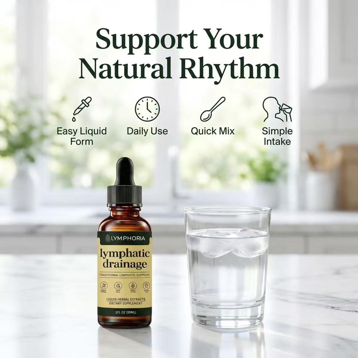Olavita Serum Lymphoria Lymphatic Drainage Drops with herbal ingredients