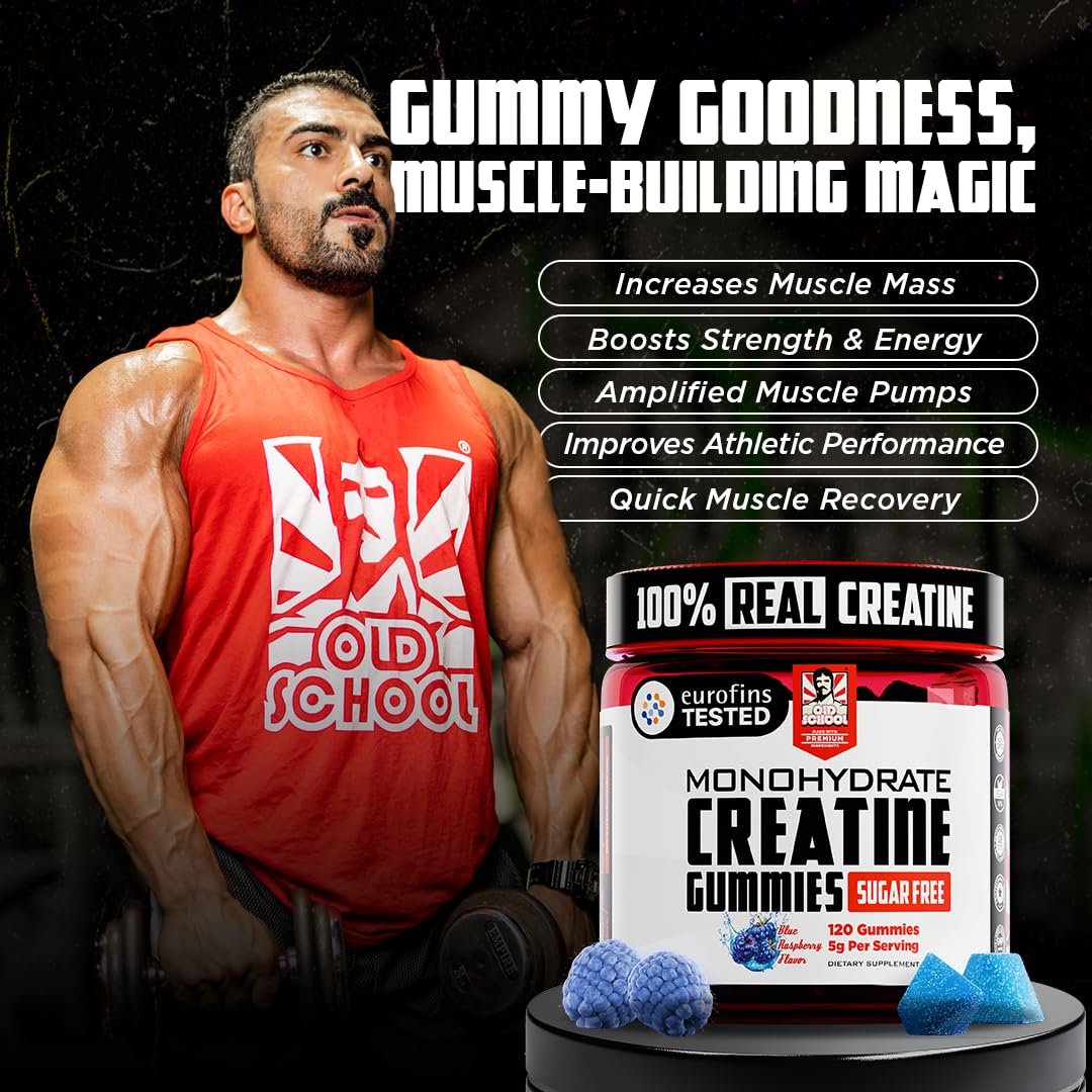 Old School Labs Creatine Gummies bottle with 120 gummies