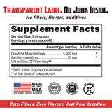 Old School Labs Creatine Monohydrate Powder 306g ingredients list