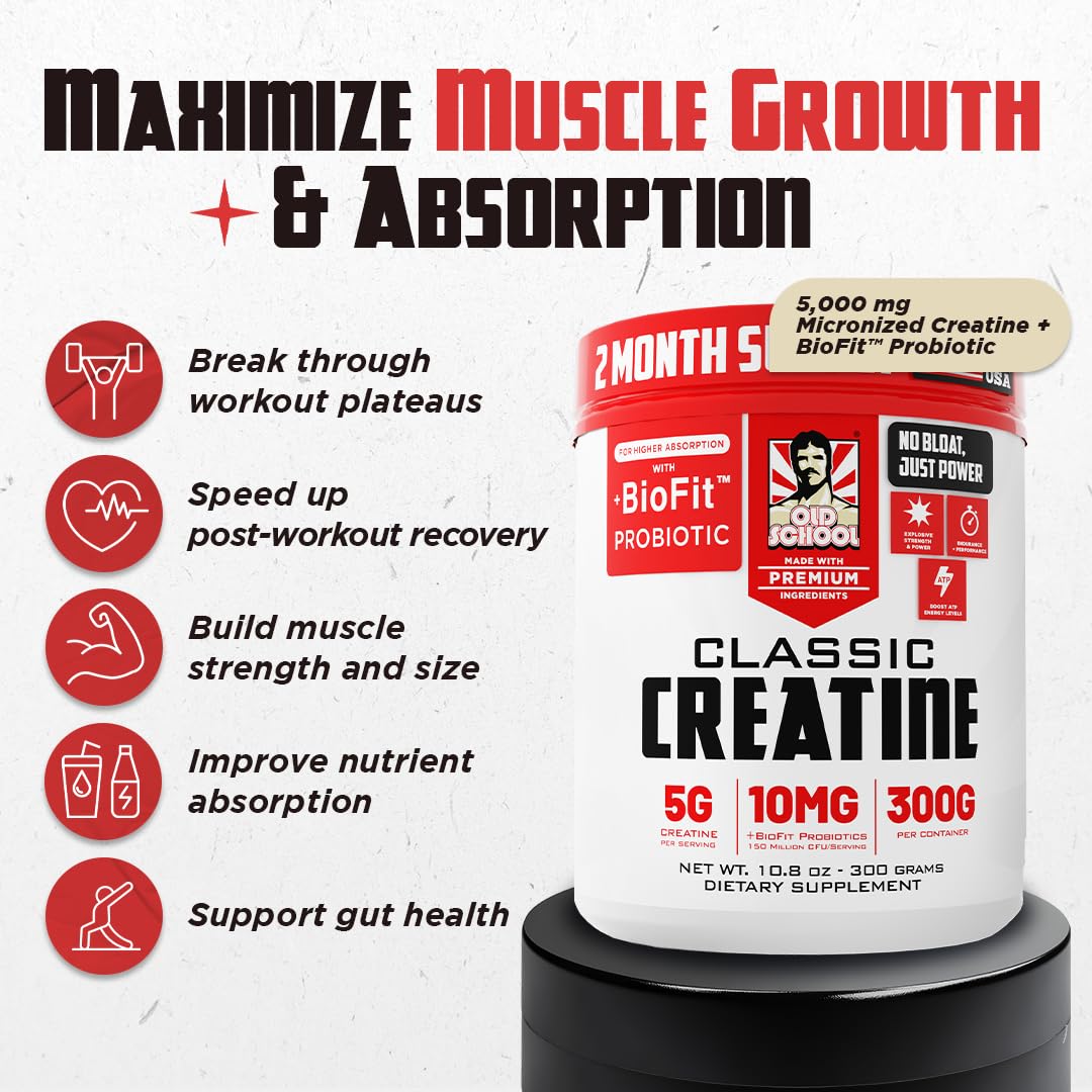 Old School Labs Creatine Monohydrate Powder 306g packaging